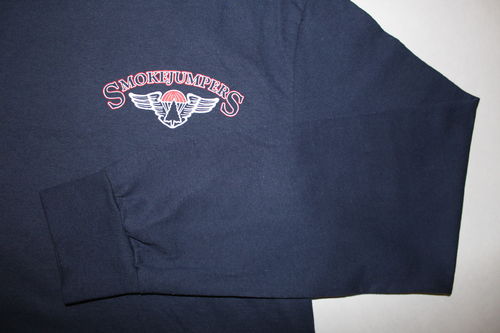 Smokejumpers t-shirt with logo on left chest – long sleeves